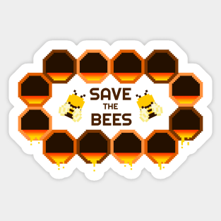 Save the Bees Dark Brown Sticker